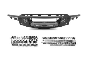 Ford F-150 Front Bumper - DV8 Offroad - Tube, Prerunner - Micro-texture black with gray skid plate accents - `21-`23